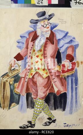 Costume Design per l'opera Le Nozze di Figaro di W.A. Mozart. Museo: Teatro Bolshoi Museum di Mosca. Autore: Stoffer, Jakov Zinovyevich. Foto Stock