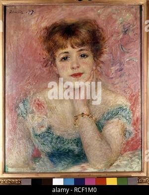 Ritratto dell'attrice Jeanne Samary. Museo: Stato A. Museo di Belle Arti Puskin di Mosca. Autore: Renoir, Pierre-Auguste. Foto Stock