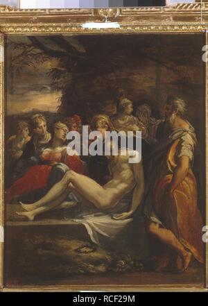 Tumulazione di Cristo. Museo: Membro Hermitage di San Pietroburgo. Autore: Parmigianino. Foto Stock