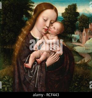 Madonna e Bambino. Museo: Collezione privata. Autore: Benson, AMBROSIUS. Foto Stock