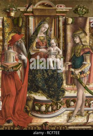 La Madonna della Rondine (la Madonna della rondine). Museo: National Gallery di Londra. Autore: CRIVELLI CARLO. Foto Stock