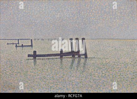 Il canale a Nieuwpoort. Museo: National Gallery di Londra. Autore: finch, ALFRED WILLIAM. Foto Stock