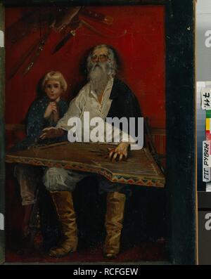 Il Gusli Player. Museo: Membro Galleria Tretyakov di Mosca. Autore: Ryabushkin Andrei Petrovich. Foto Stock