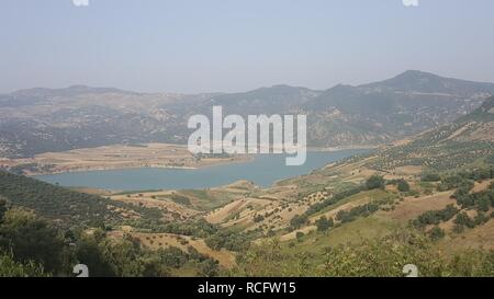 Al Wahda Dam in Marocco. Foto Stock