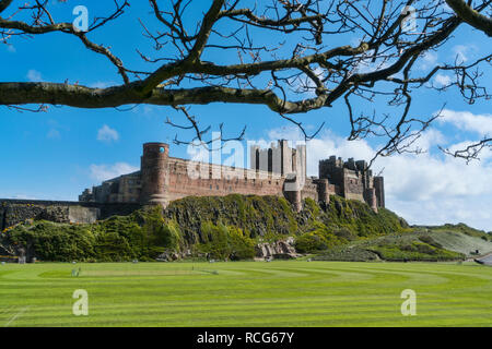 Bamburgh, Castello, Northumberland, England, Regno Unito Foto Stock
