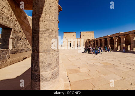 Il Tempio di Philae di Isis in Aswan Egitto Foto Stock