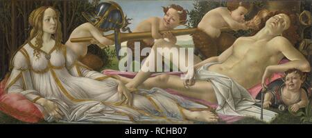 Venere e Marte. Museo: National Gallery di Londra. Autore: Botticelli, Sandro. Foto Stock