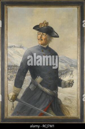 Leopoldo I, principe di Anhalt-Dessau (1676-1747), Generalfeldmarschall nell'esercito prussiano. Museo: Collezione privata. Autore: Korn, Max. Foto Stock