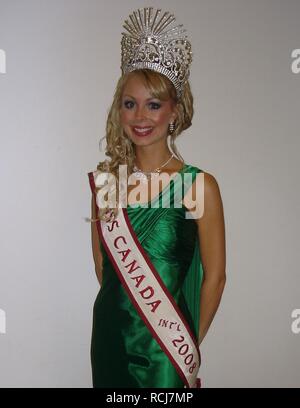 Alesia Fieldberg - Miss Canada International 2008. Foto Stock