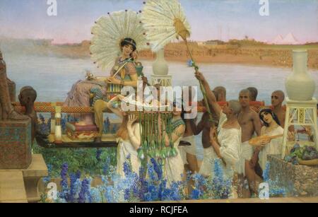 Il Ritrovamento di Mosè. Museo: Collezione privata. Autore: ALMA-TADEMA SIR LAWRENCE. Foto Stock