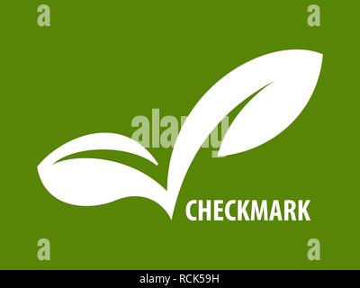ECO icona segno di spunta Illustrazione Vettoriale