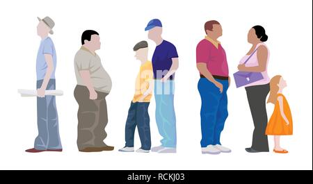 Persone urbane Imposta icona piatta. Vettore di immagine colorata. Illustrazione Vettoriale