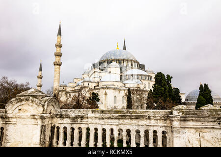 La bella di Suleymaniye Camii Istanbul, Turchia. Foto Stock