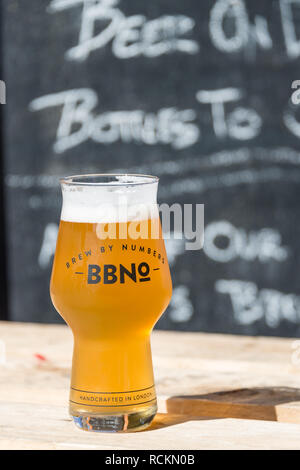 Brew da numeri, Enid Street, Londra Il London Bermondsey birra di miglio Foto Stock