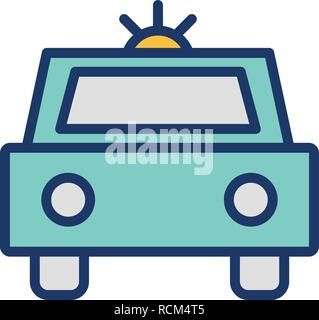 La polizia di vettore Icona Auto Illustrazione Vettoriale