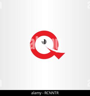 Lettera q sorriso faccia vettore logo design icona Illustrazione Vettoriale