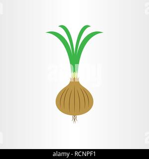 Onion logo icona vettore illustrazione design simbolo Illustrazione Vettoriale