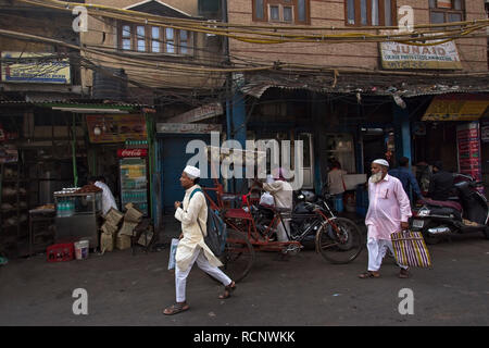 Scena di strada Nuova Delhi Foto Stock