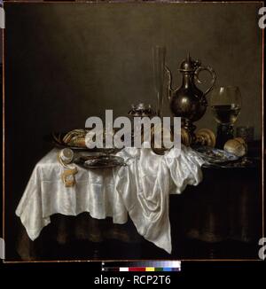 La prima colazione con un astice. Museo: Membro Hermitage di San Pietroburgo. Autore: HEDA, WILLEM CLAESZ. Foto Stock