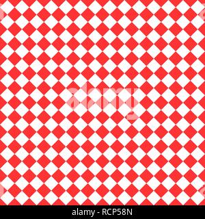 Abstract piatto senza cuciture pattern con rombi. Illustrazione Vettoriale. Rosso arte geometrica pattern Illustrazione Vettoriale