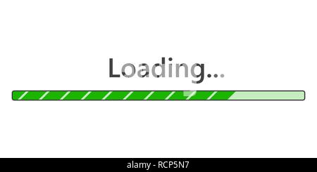 Caricamento di elemento a barra icona. Illustrazione Vettoriale. Scaricare il segno in design piatto, isolata. Illustrazione Vettoriale