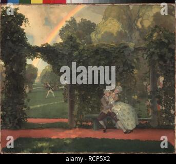 Il deriso Kiss. Museo: State Russian Museum di San Pietroburgo. Autore: SOMOV, KONSTANTIN ANDREYEVICH. Foto Stock