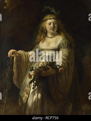 Saskia van Uylenburgh in Costume Arcadica. Museo: National Gallery di Londra. Autore: Rembrandt van Rhijn. Foto Stock