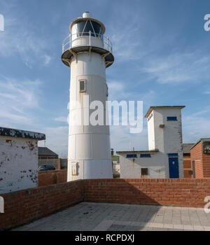 Il faro di Heugh, Finecampo, Hartlepool, County Durham, England, Regno Unito Foto Stock