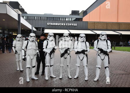 Imperial stormtroopers al NEC Foto Stock