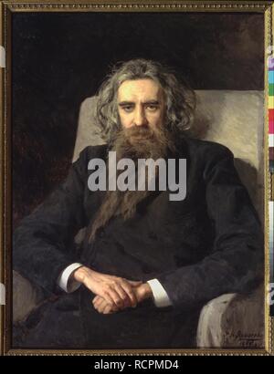Ritratto del Filosofo und autore Vladimir Soloviev (1853-1900). Museo: Membro Galleria Tretyakov di Mosca. Autore: Yaroshenko, Nikolai Alexandrovich. Foto Stock