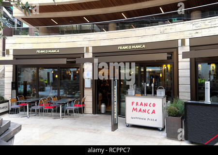 Franco Manca sourdough pizza ristorante italiano vista esterna del negozio Broadgate cerchio vicino a Liverpool Street City di Londra Inghilterra KATHY DEWITT Foto Stock