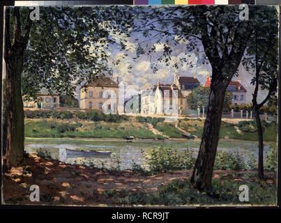 Villeneuve-la-Garenne (villaggio sulla Senna). Museo: Membro Hermitage di San Pietroburgo. Autore: SISLEY ALFRED. Foto Stock