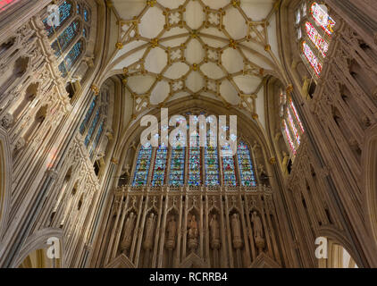 Dettaglio shot della Cattedrale di Wells Cudiero. Pozzetti, Somerset, Regno Unito Foto Stock