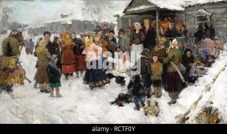 Inverno di nozze. Museo: Collezione privata. Autore: Gotgoldt, Georgi Fyodorovich. Foto Stock