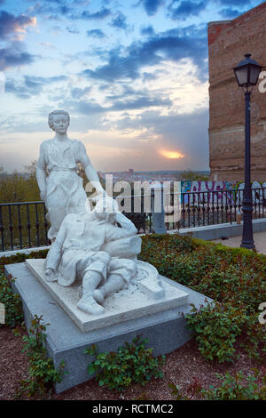 Il Sogno di San Isidro è una celebre scultura situato nel giardino botanico Dalieda di San Francisco, in "La Latina", un quartiere di Madrid, Spai Foto Stock