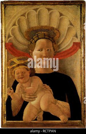 Vergine con Bambino. Museo: Collezione privata. Autore: UCCELLO, PAOLO. Foto Stock