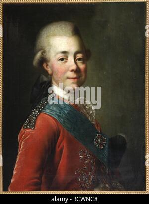 Ritratto del Granduca Pavel Petrovich (1754-1801). Museo: Collezione privata. Autore: Levitsky, Dmitri Grigorievich. Foto Stock