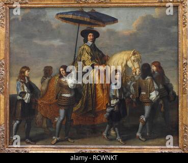 Il cancelliere Séguier all'entrata di Louis XIV in Parigi. Museo: Musee du Louvre di Parigi. Autore: LE BRUN, Charles. Foto Stock