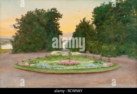 Serata nel parco. Museo: Collezione privata. Autore: Benois, Albert Nikolayevich. Foto Stock