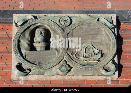 Memoriale di Jan Joosten van Lodensteijn ( 1556 - 1623 ) , Yaesu, Chuo-Ku, Tokyo, Giappone Foto Stock