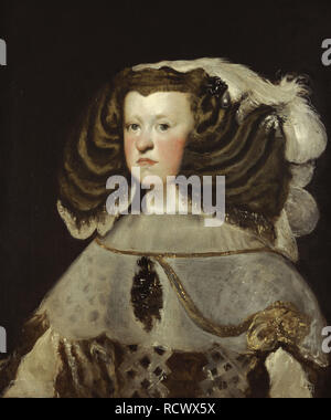 Ritratto di Mariana dell'Austria (1634-1696). Museo: Thyssen-Bornemisza collezioni. Autore: Velazquez, Diego. Foto Stock