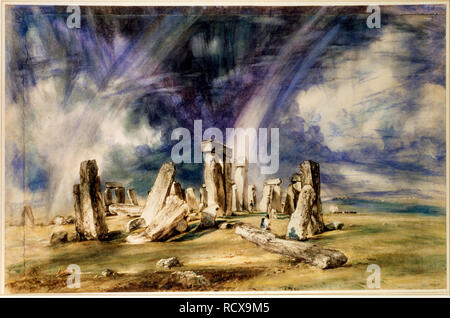 Stonehenge. Museo: Victoria and Albert Museum. Autore: CONSTABLE, John. Foto Stock