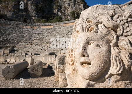 Le rovine della città antica di Myra in Demre, Turchia Foto Stock