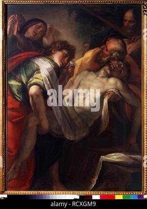 Tumulazione di Cristo. Museo: Stato A. Museo di Belle Arti Puskin di Mosca. Autore: PROCACCINI, GIULIO CESARE. Foto Stock