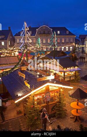 Mercato di Natale, Goslar, Bassa Sassonia Foto Stock