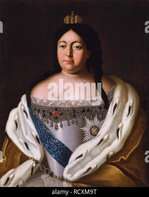Ritratto di imperatrice Anna Ioannovna (1693-1740). Museo: Membro Hermitage di San Pietroburgo. Autore: anonimo. Foto Stock