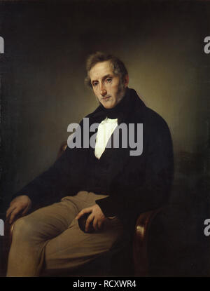 Ritratto del poeta Alessandro Manzoni (1785-1873). Museo: la Pinacoteca di Brera a Milano. Autore: HAYEZ, FRANCESCO. Foto Stock