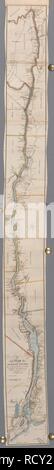 Il fiume Hudson. Una nuova mappa del fiume Hudson, il Post strade betw. Albany : W. Cammeyer jun[io]r, 1829. Mappa del fiume Hudson. Immagine presa da una nuova mappa del fiume Hudson, il Post strade tra N. York & Albany, l'Europa settentrionale ed occidentale canali &c. &C. Originariamente pubblicato/prodotto in Albany : W. Cammeyer jun[io]r, 1829. . Fonte: maps.60.a.33. Lingua: Inglese. Foto Stock