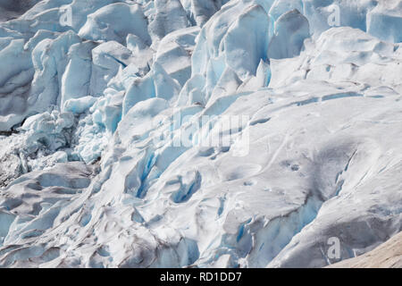 Dettaglio del Nigardsbreen visto dal percorso per il ghiacciaio Foto Stock