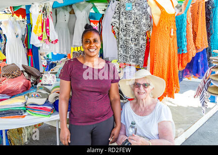 Luogo di mercato in Philipsburg, Sint Maarten (Saint Martins), Antille olandesi Foto Stock